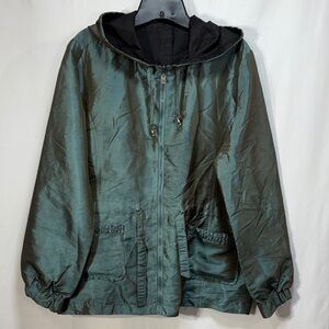 🦷 UbU reversible blue Green to black lightweight, hooded Jacket: